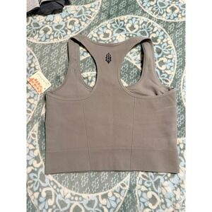 NOT AVAIL Free People Movement Good Karma Crop Tank Nordic Trail Grey Womens M/L
